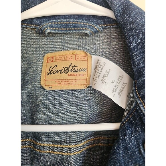 Vintage signature Levi strauss & co Girls denim Jacket size XL - Picture 3 of 5